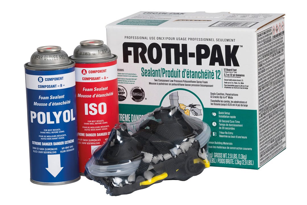 FROTH-PAK Insulation foam kit, 12