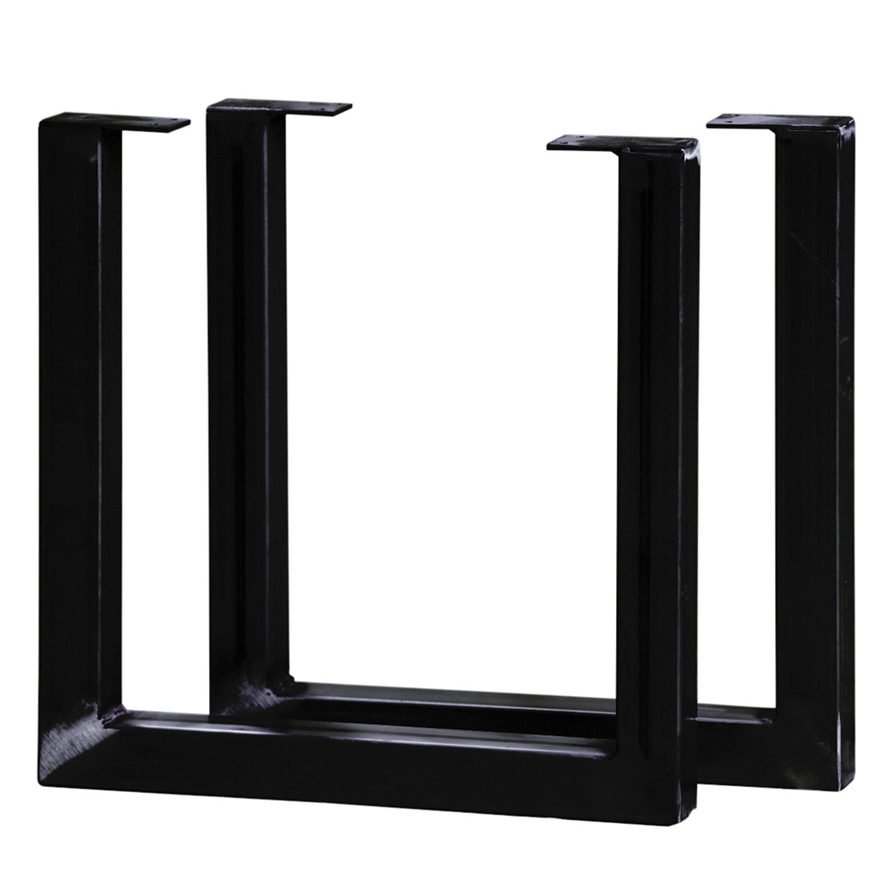 U-Style Furniture Legs, 15-in. X 15-in., Set of 2, Black