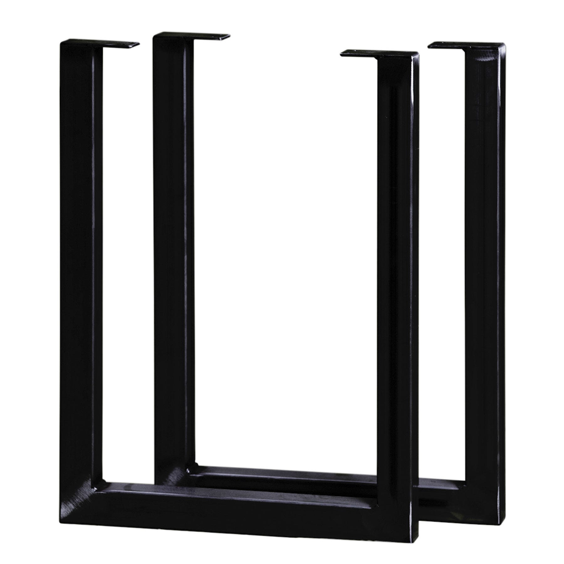 U-Style Furniture Legs, 20-in. X 15-in., Set of 2, Black