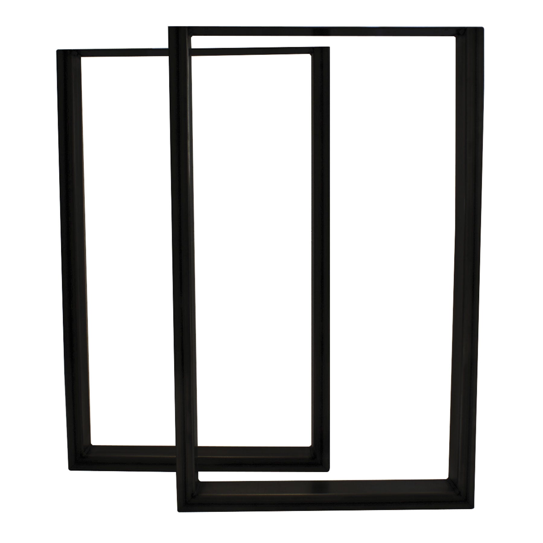 U-Style Furniture Legs, 38-in. x 15-in., Set of 2, Black