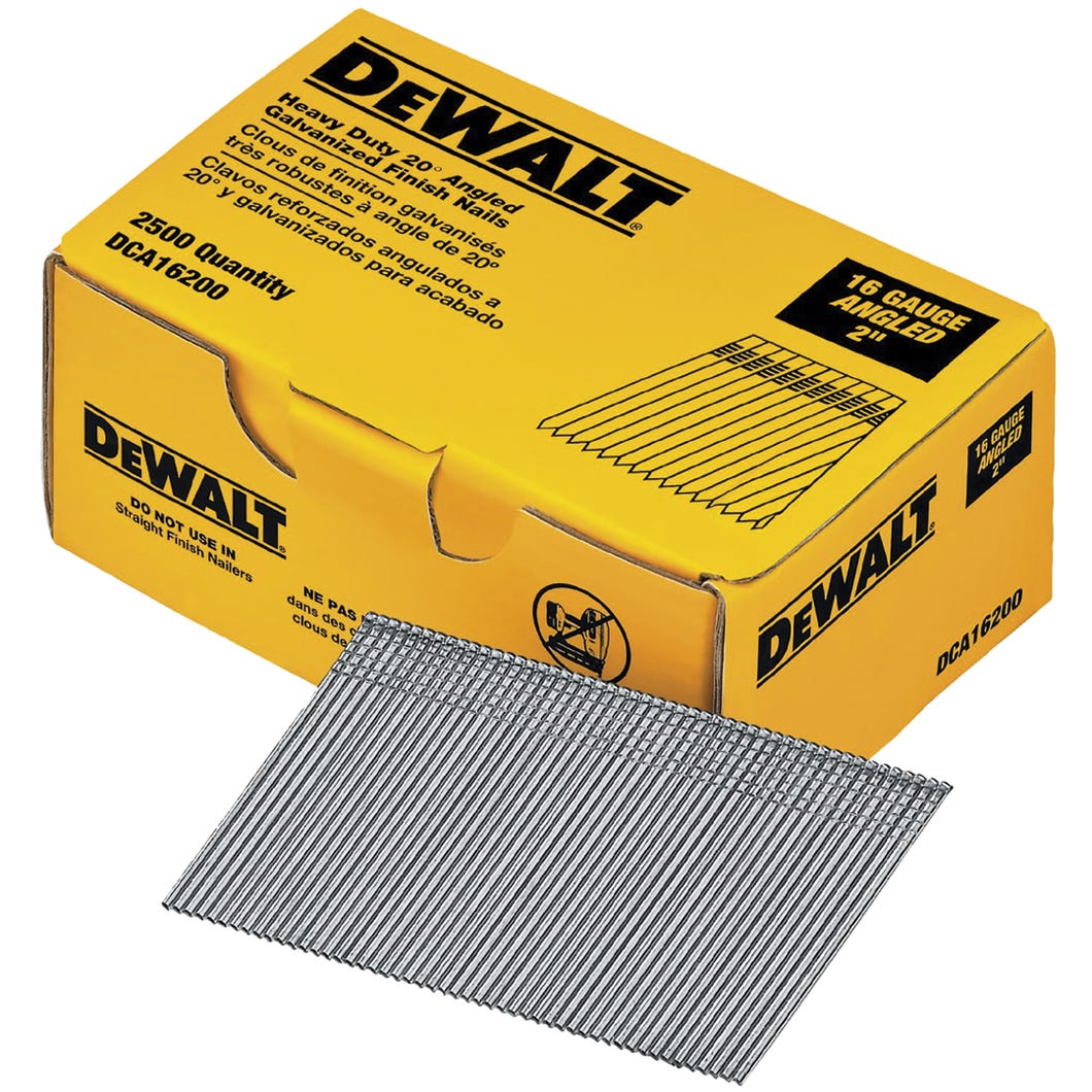 Galvanized Finish Nails 20° Angled, 16 Ga, 2-in., 2500/Pack