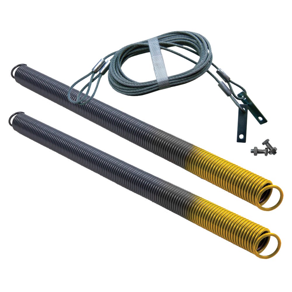 Garahe door extension spring with safety cables