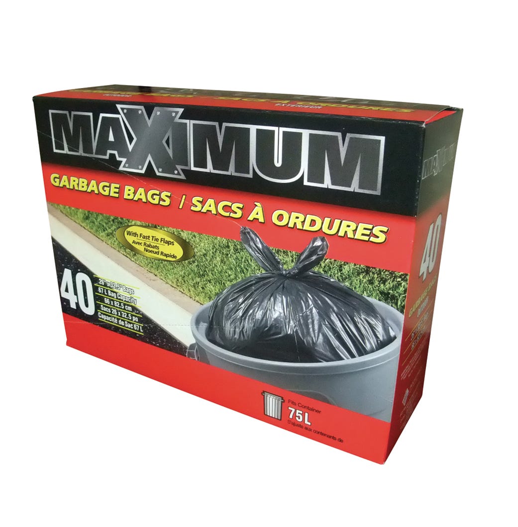 Garbage Bags, 67 L, 40 Units