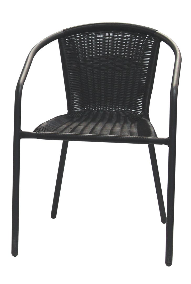 GARDENIA Patio Bistro Chair, Black