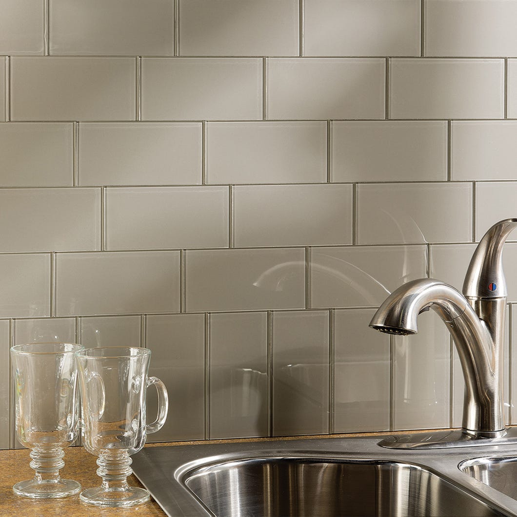 Peel & Stick Glass Decorative Tiles, Mastic
