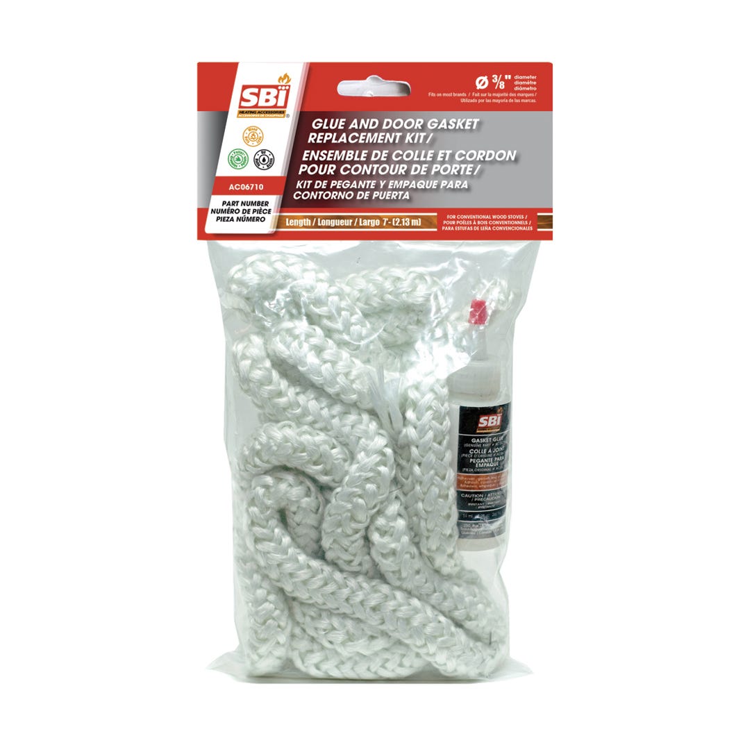 Glue/Door Gasket Replacement Kit, 7-ft. X 3/8In.