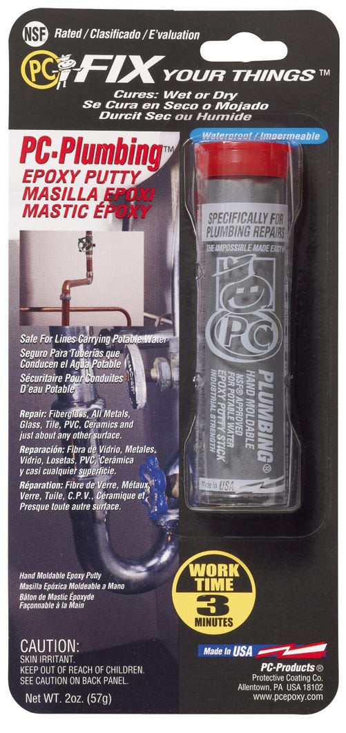 Glue Epoxy Putty for Lines Carrying Water, Waterproof