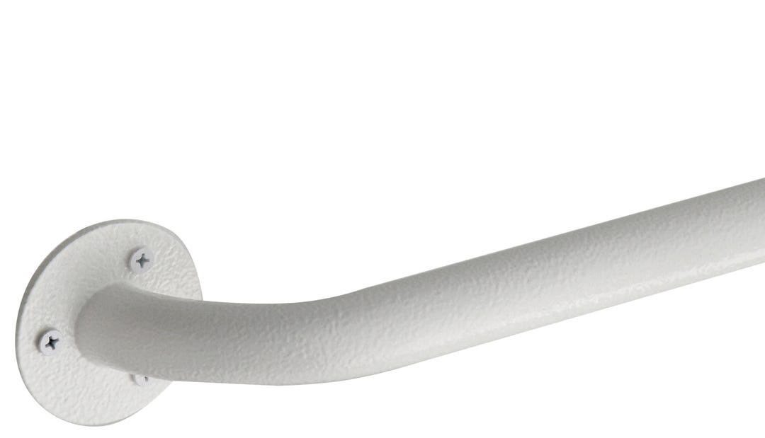 Non-Slip Grab Bar, Stainless Steel, 18-in., White
