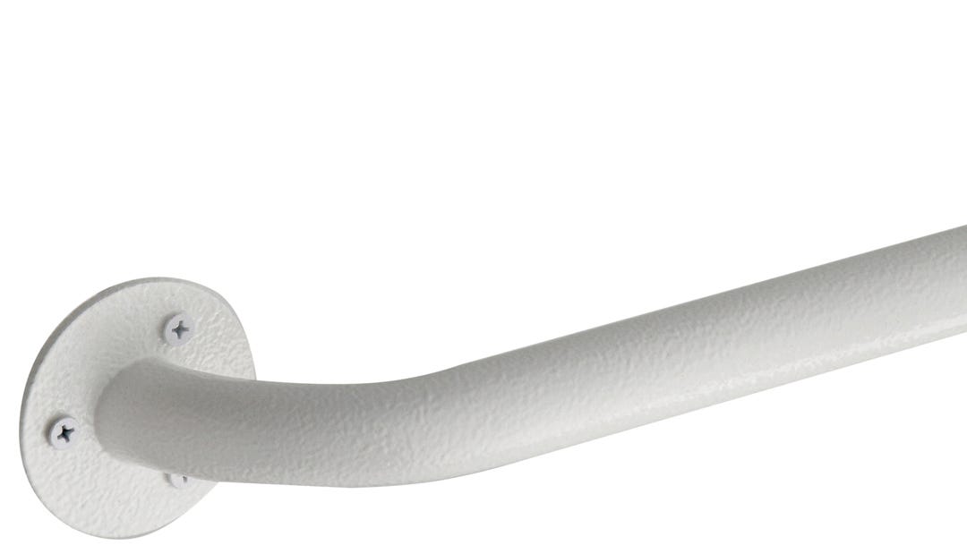 Non-Slip Grab Bar, Stainless Steel, 24-in., White