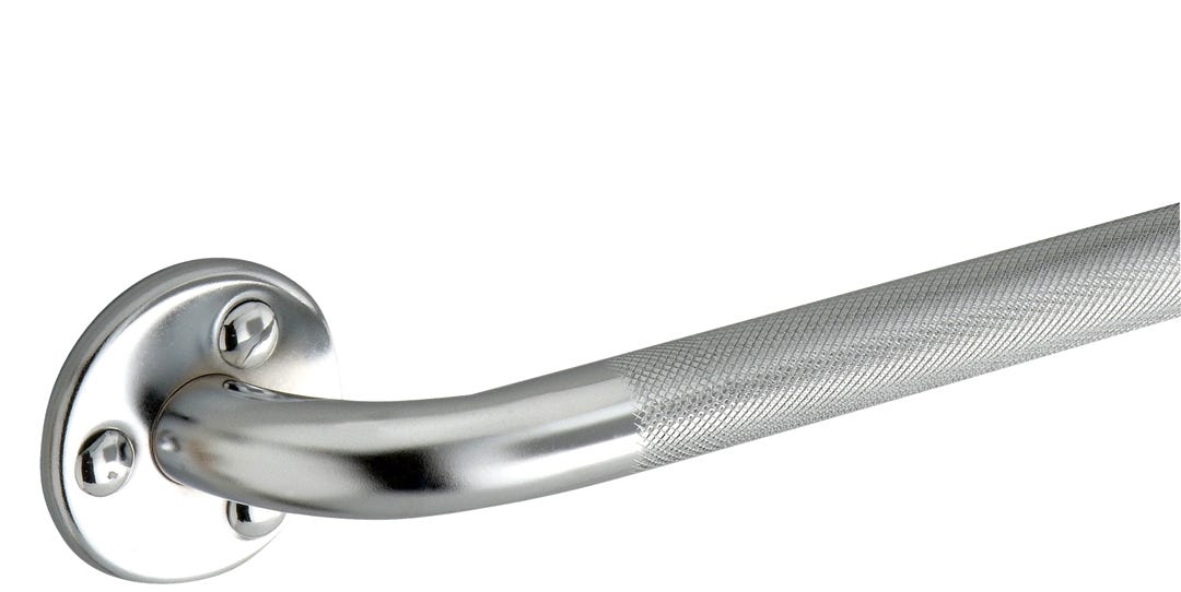 Non-Slip Grab Bar, Stainless Steel, 16-in., Polished Chromed