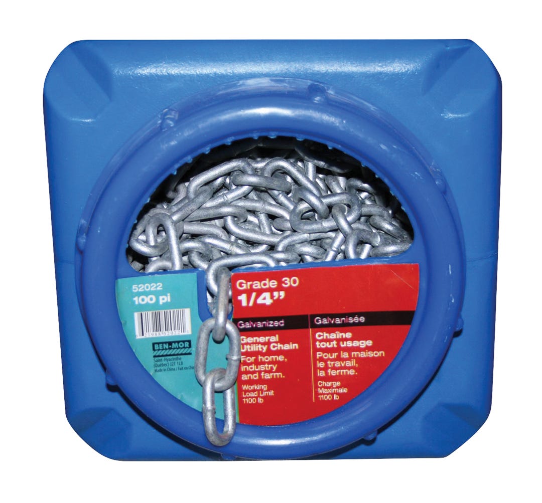 Grade 30 General Utility Chain Proof Coil Carbone Steel, Galvanized