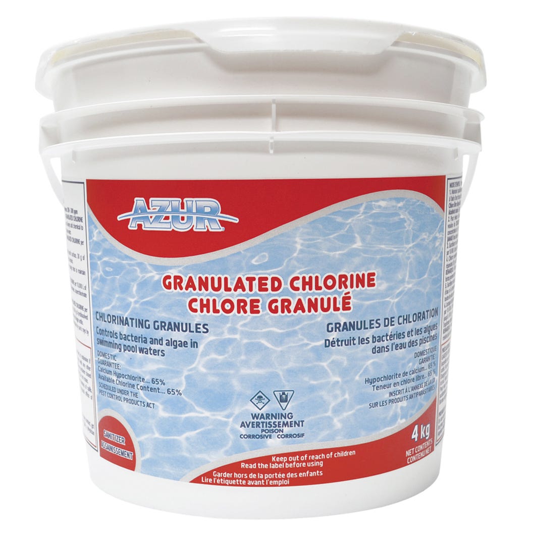 Azur 65% Granulated Chlorine for Pool, 4 kg