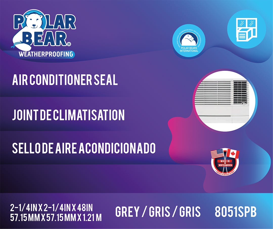 Grey Air Conditioner Seal (2-1/4 X 2-1/4 X 42-in.)