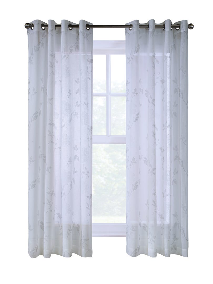 Giardino Semi-Sheer Grommet Curtain Panel, White