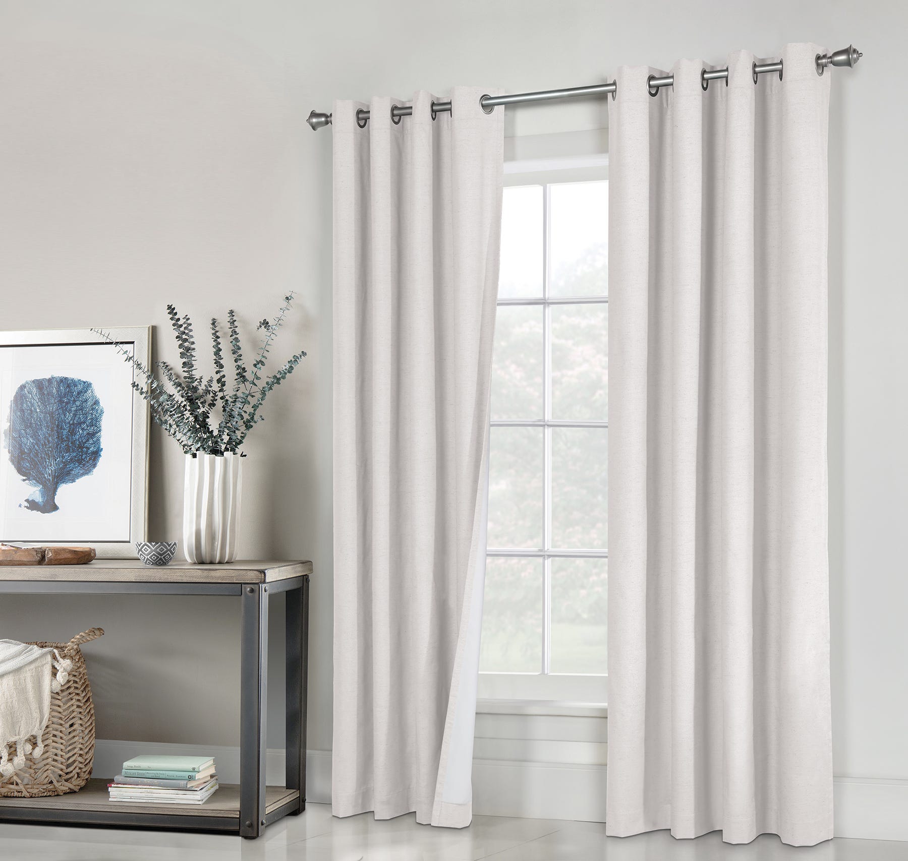 Suprema Blackout Curtain Panel, White