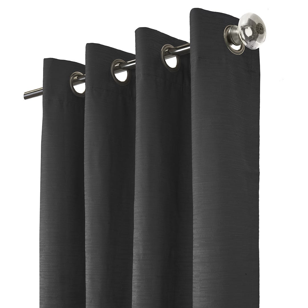 Thermaplus Shadow Total Blackout Grommet Curtain Panel, Black