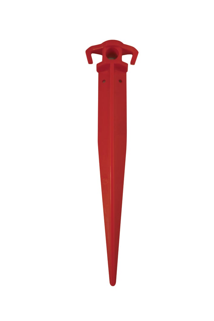 Ground Stake Plastic, Orange, 11 in.