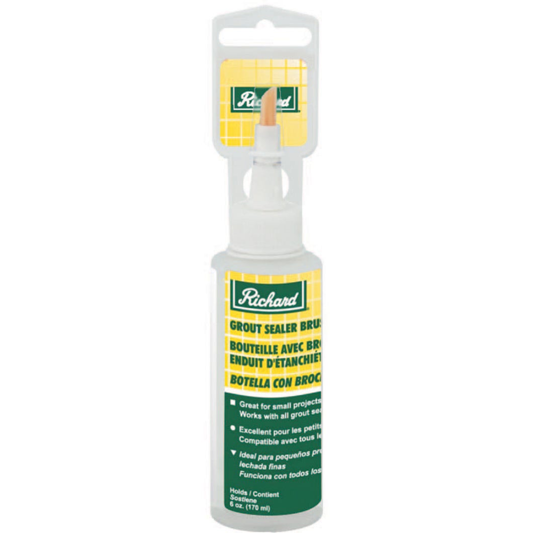 Grout sealer brush bottle applicator