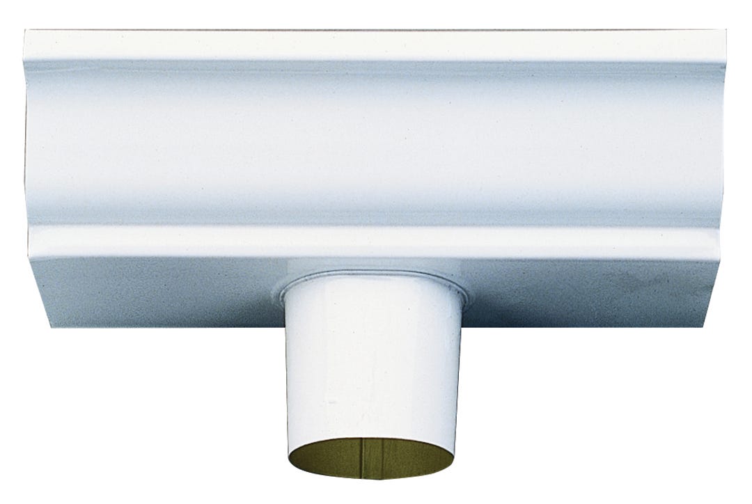 Gutter end with drop aluminum