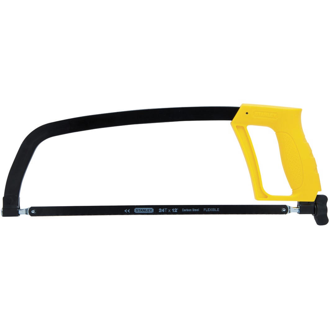 Hacksaw with Plastic Handle, Solid Frame, 12-in.