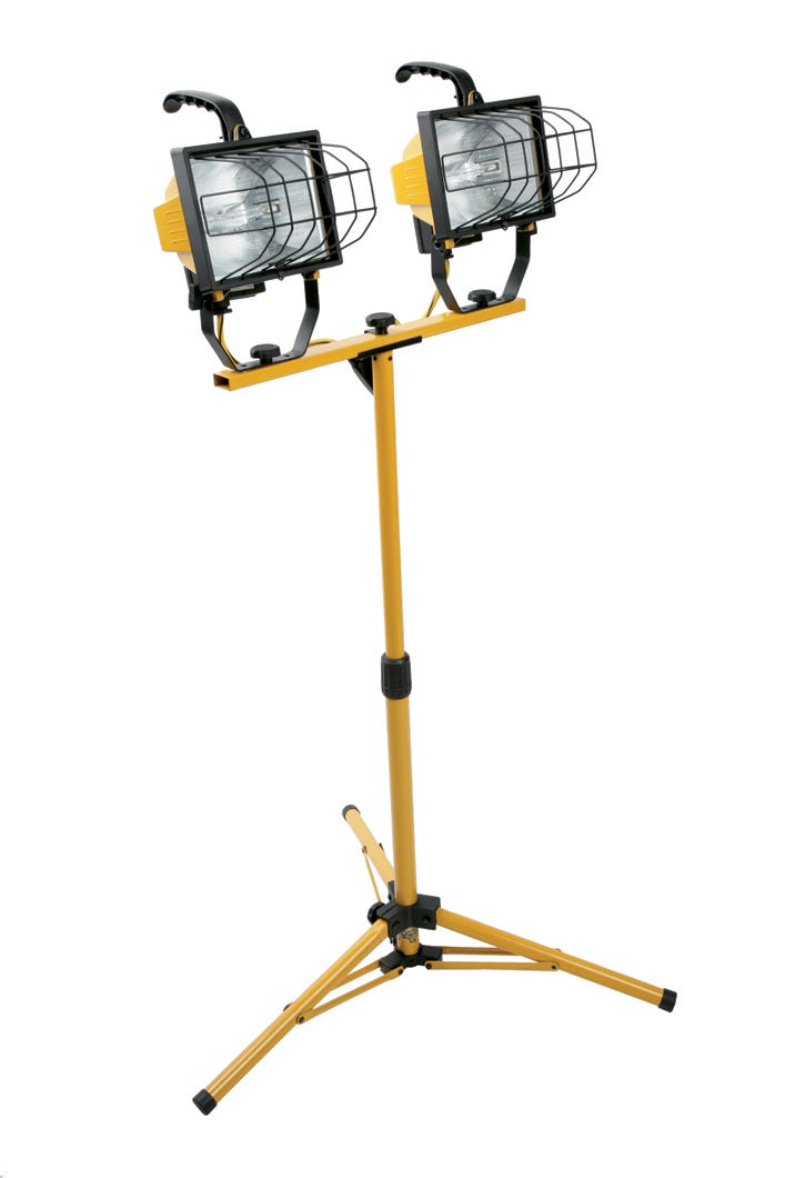 Halogen work light double portable