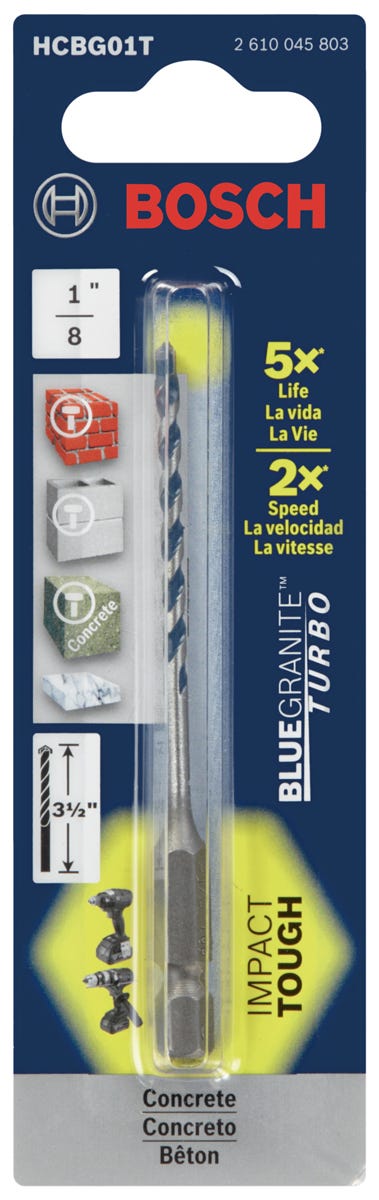 Hammer Drill Bit, 1/8-in. x 3-in.