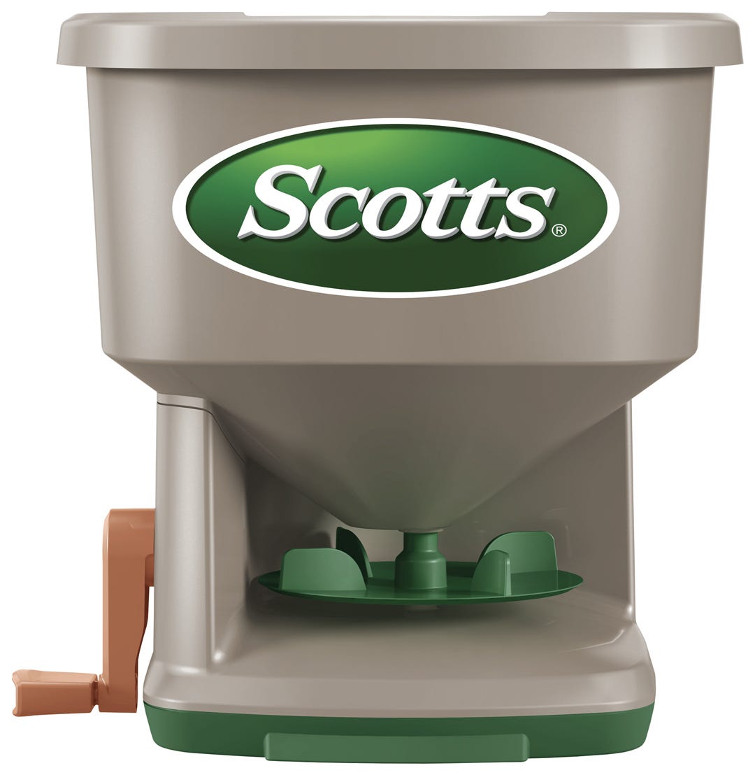 Scotts Whirl Hand Held Spreader - plastic