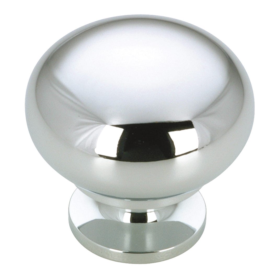 Brass Handle-Knob, Chrome, 1 1/4-in.