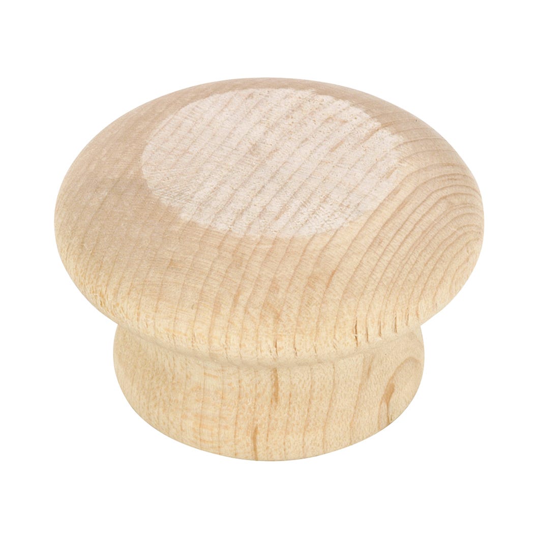 Maple Wood Handle-Knob, Maple, 1 7/8-in.