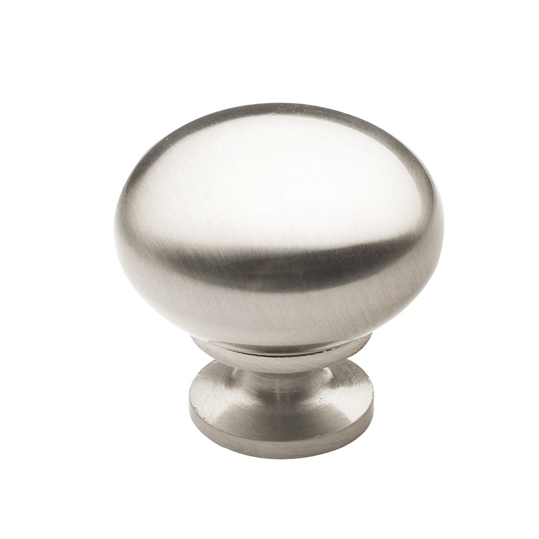 Metal Handle-Knob, Brushed Nickel, 1 1/4-in.