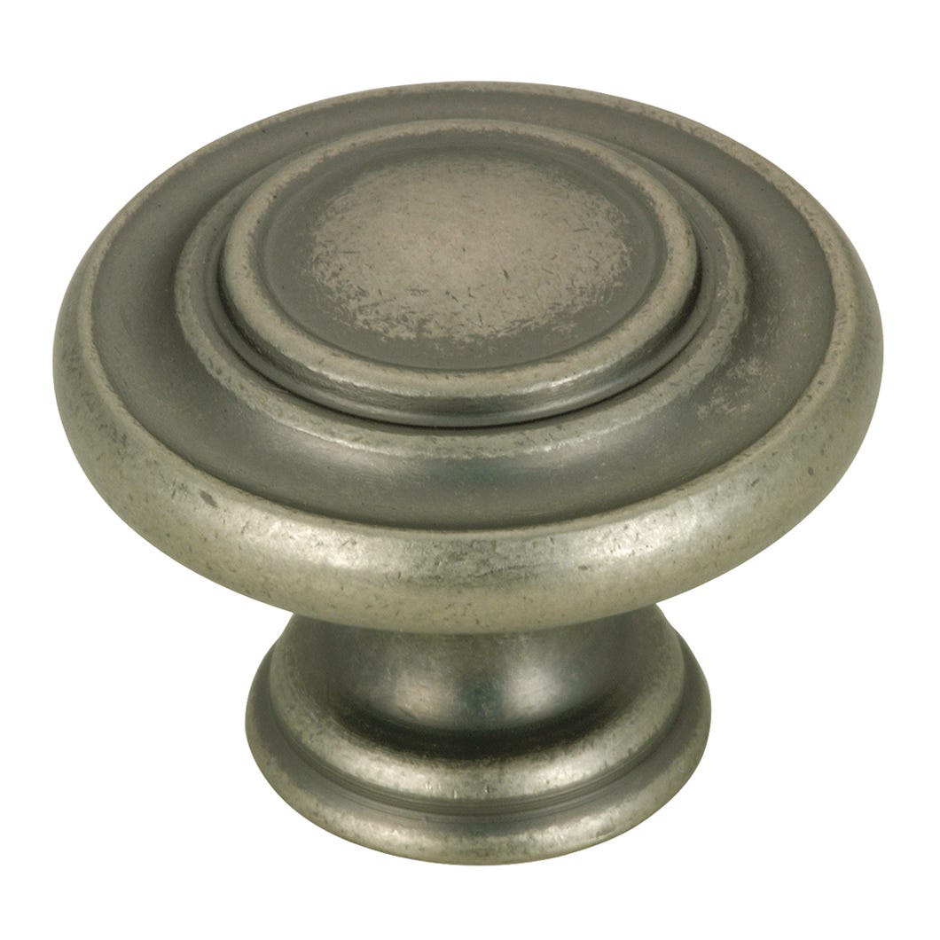 Metal Handle-Knob, Pewter, 34 mm