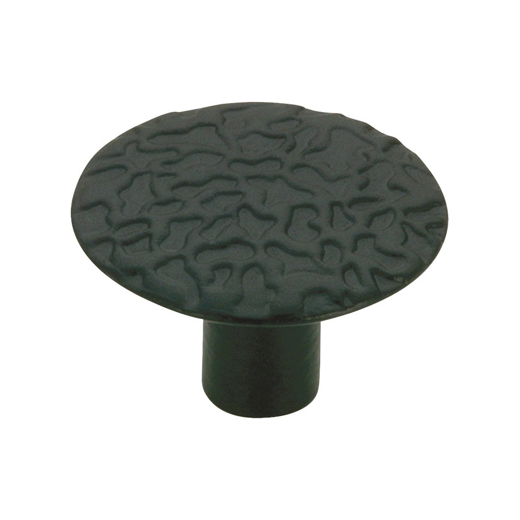 Metal Handle-Knob, Black, 1 1/16-in.
