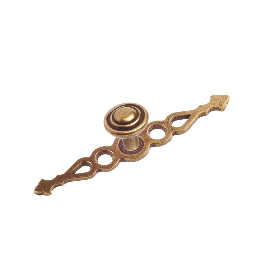 Metal Handle-Knob, Burnished Brass, 25 mm