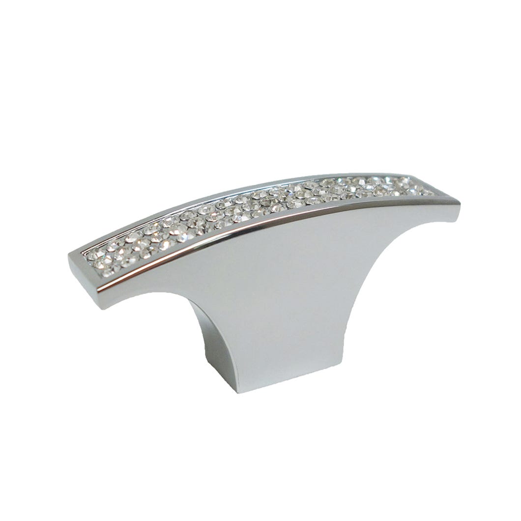 Metal Handle-Knob, Chrome/Crystal, 38 mm (8/32)