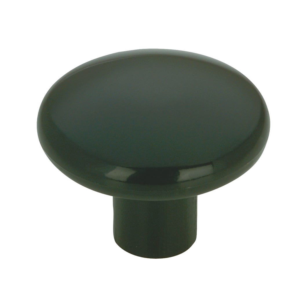 Plastic Handle-Knob, Black, 1 1/4-in.