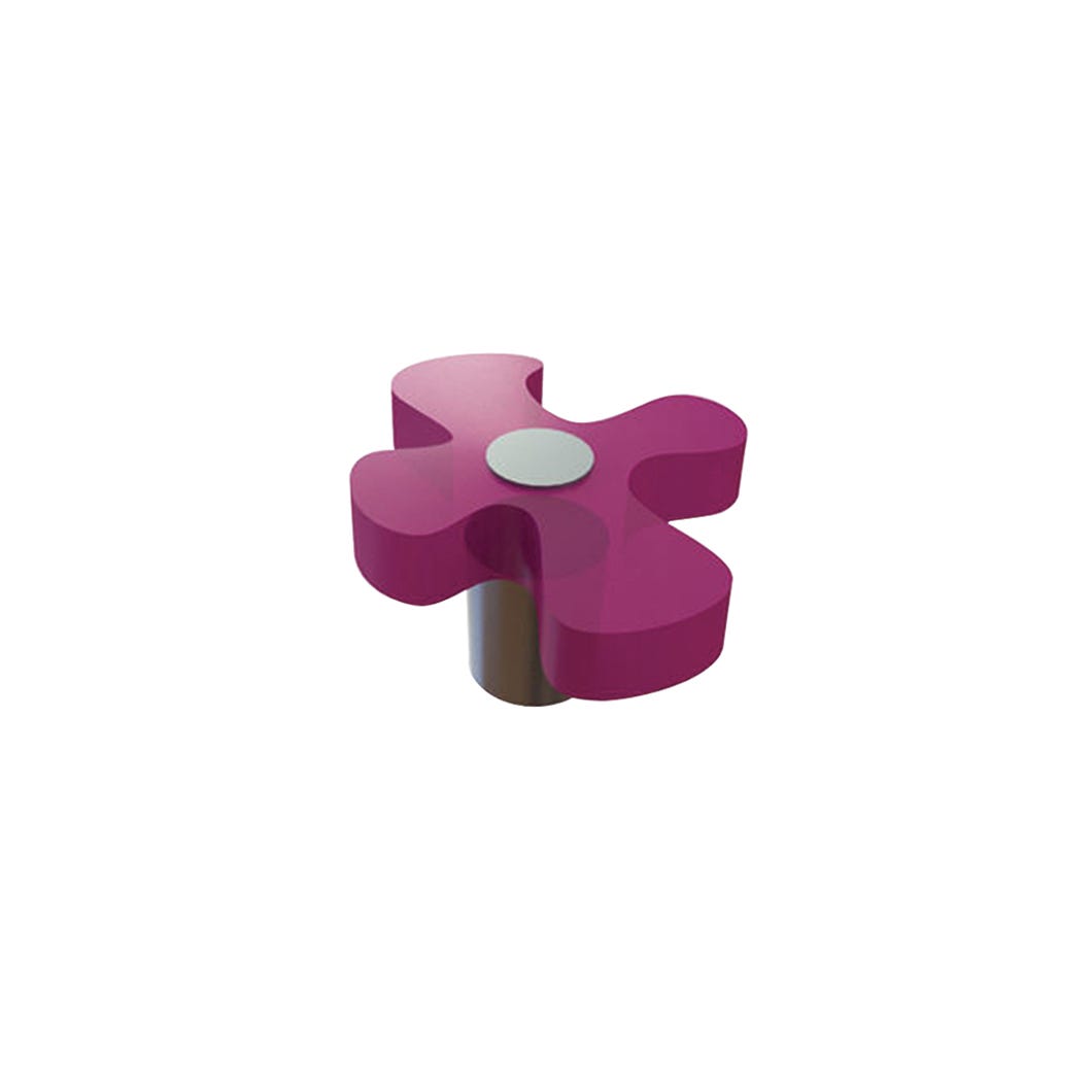 Square Plastic Handle-Knob, Fushia, 50 mm (M4)
