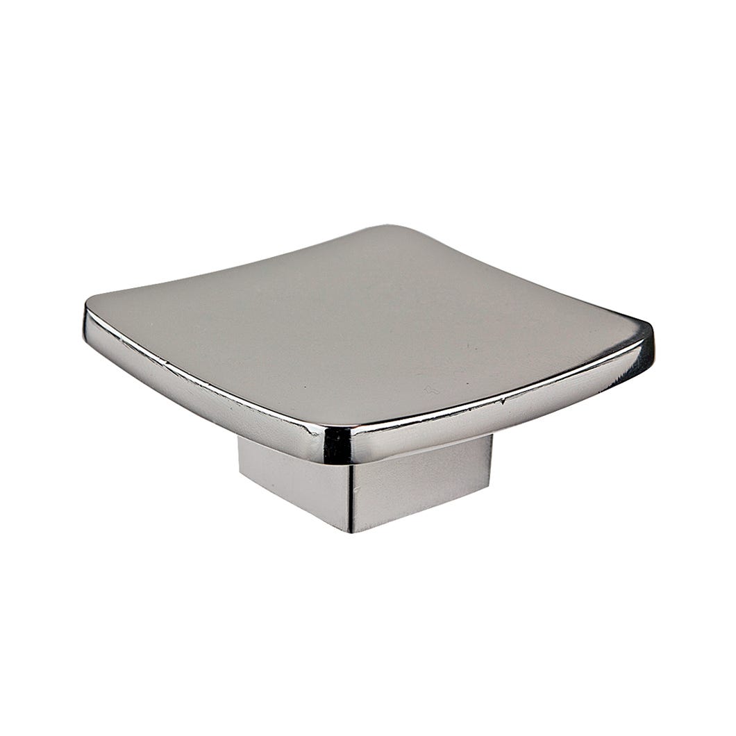 Square Metal Handle-Knob, Nickel, 2 1/4-in. (8/32)