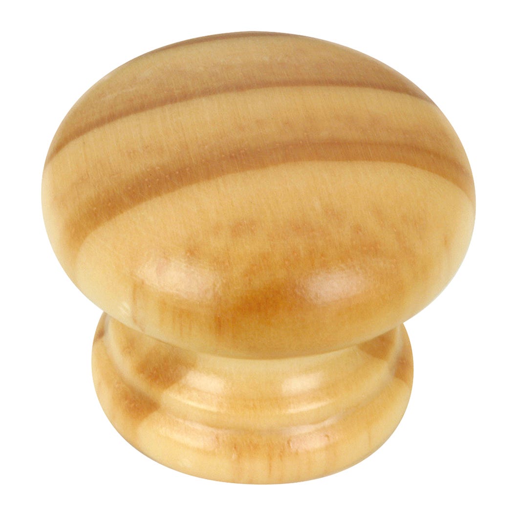 Wooden Handle-Knob, Natural Pine, 35 mm