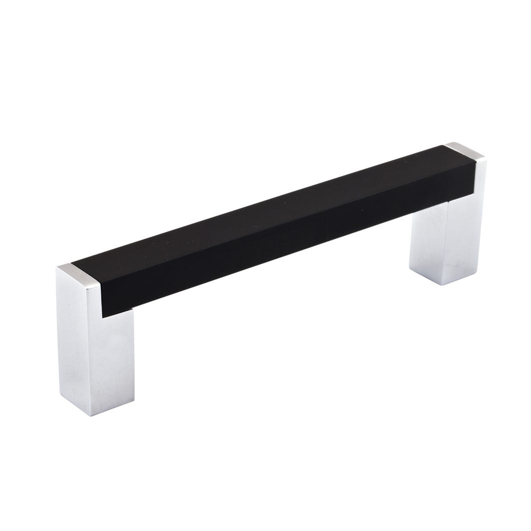 Metal Handle, Chrome/Matte Black, 128 mm (8/32)