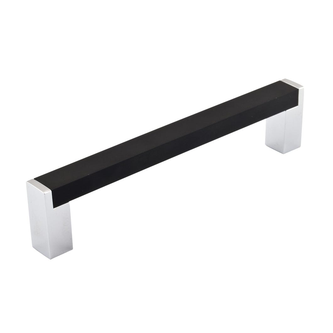 Metal Handle, Chrome/Matte Black, 192 mm (8/32)