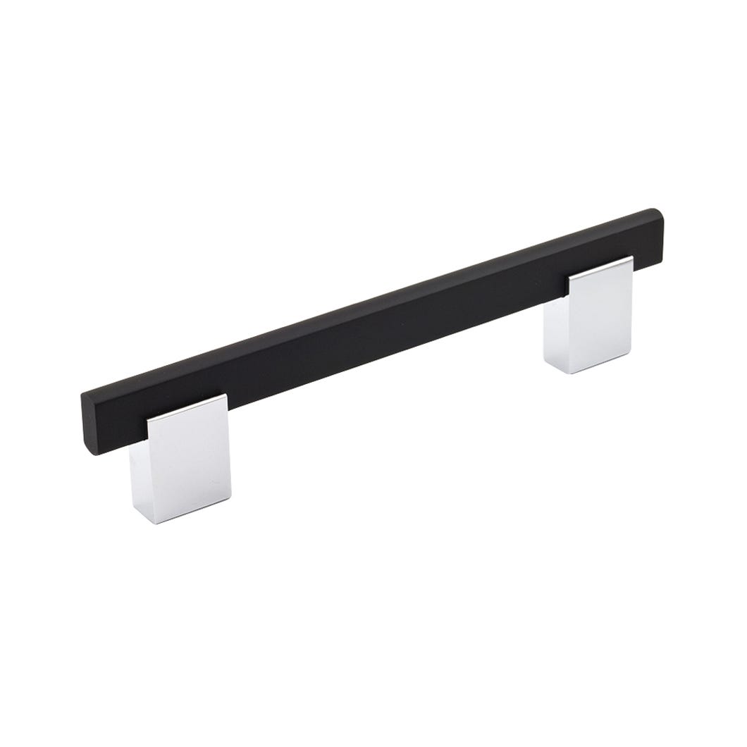 Metal Handle, Matte Black/Chrome, 96 mm (8/32)