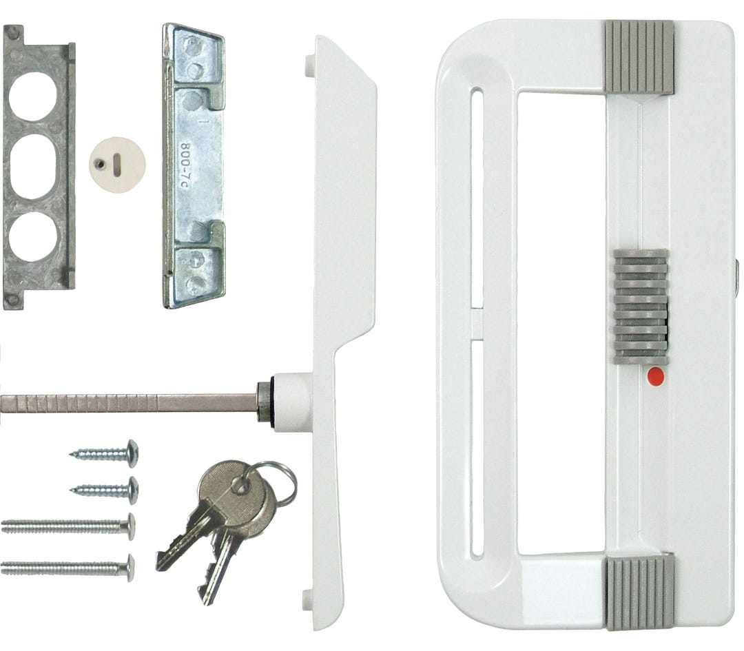 Handle set keyed for patio door
