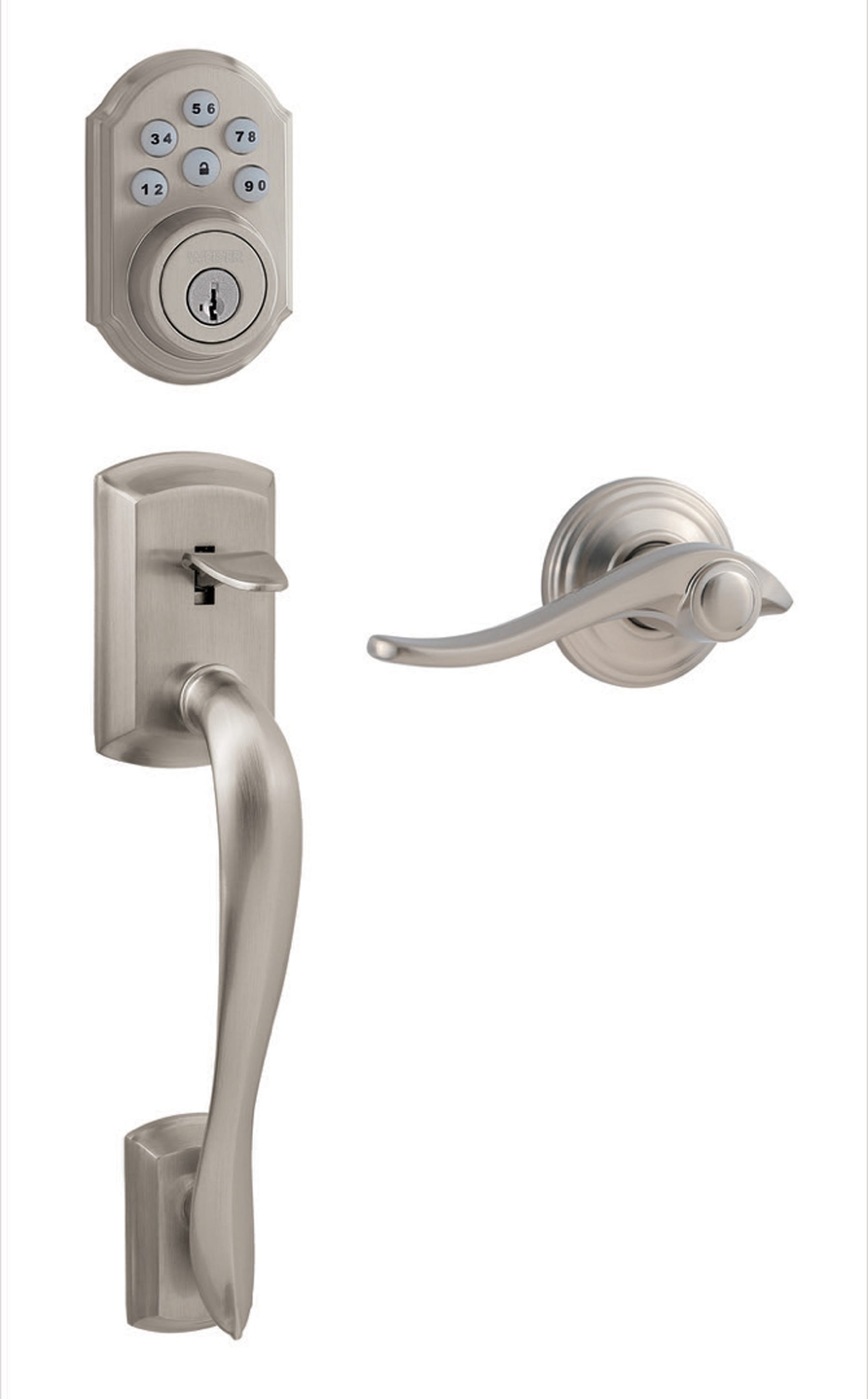 Smartcode Entry Handleset, Satin Nickel