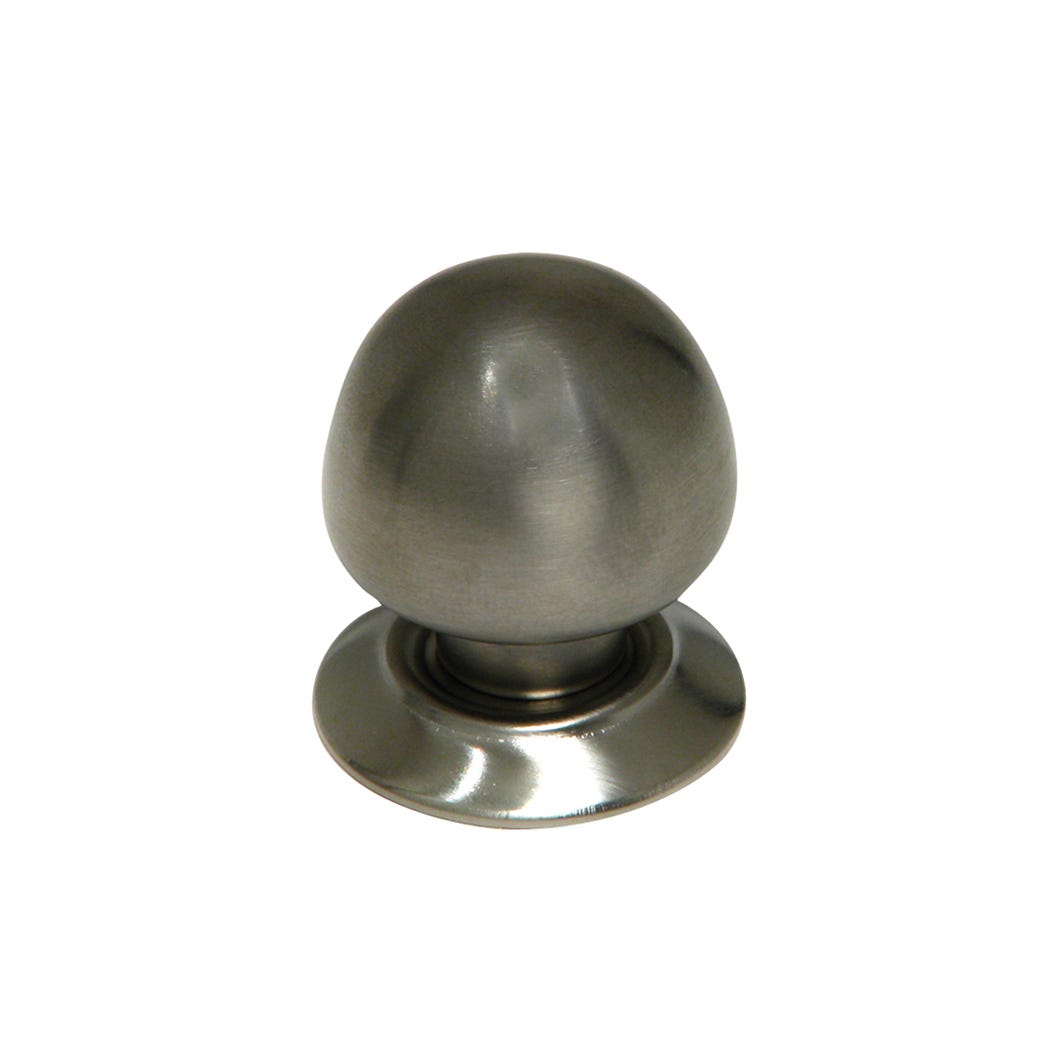 Metal Wardrobe Handle-Knob, Brushed Nickel, 33 mm