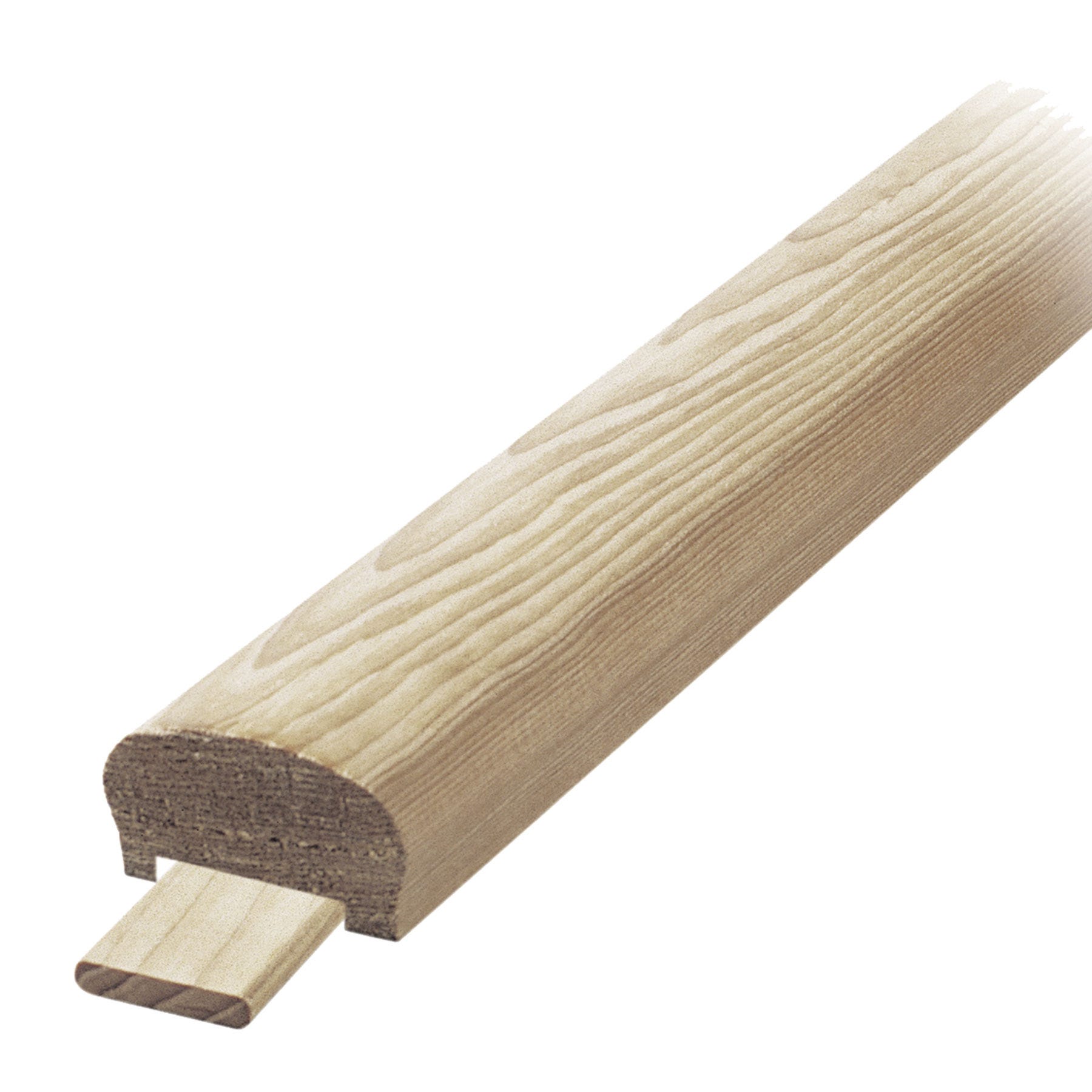 Handrail and filet in hemlock