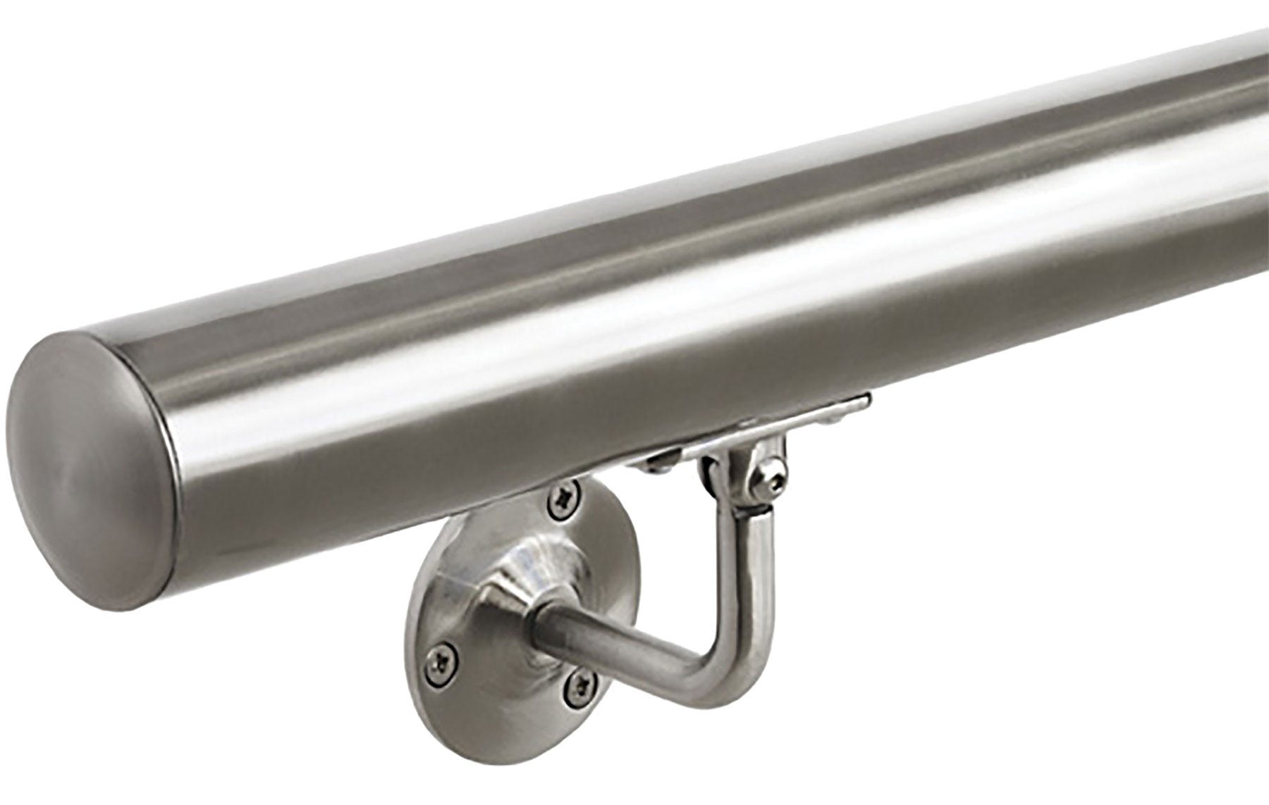 Handrail round with brackets 96 in