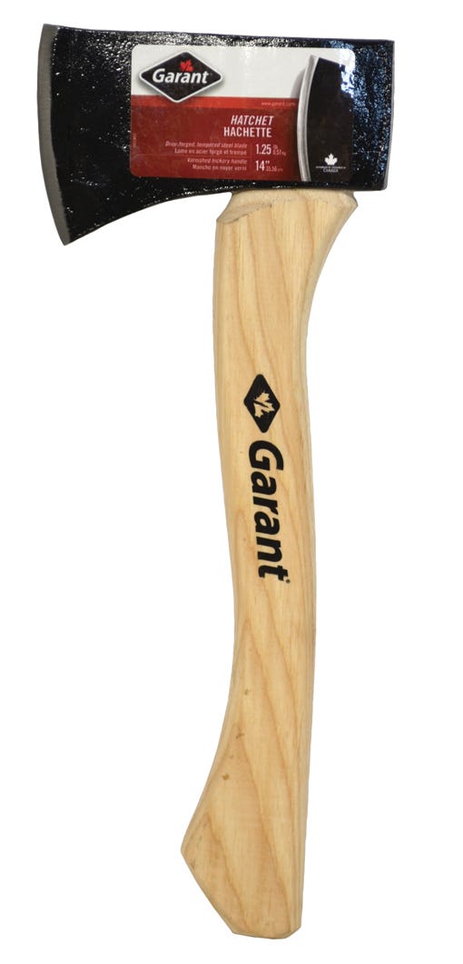 Hatchet for Camping, Steel Head, Hickory Handle, 14-in.