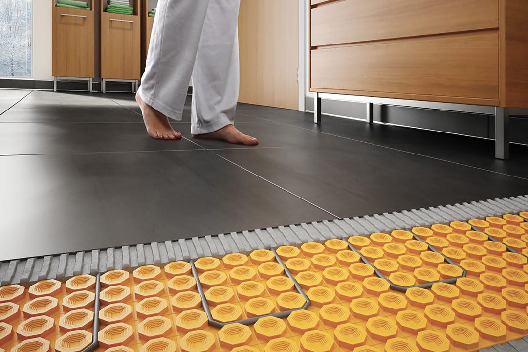 DITRA-HEAT Electric Radiant Floor Heating Cables Used with Membrane, 145,3 sq.ft., 240V