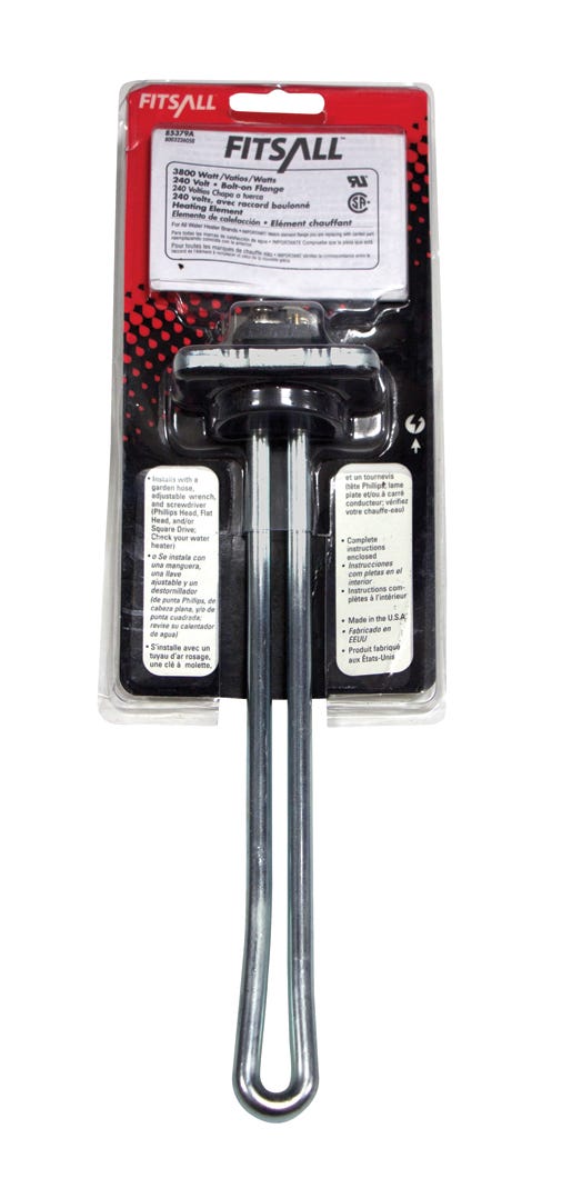 Bolt-In Flange Heating Element for Electric Water Heaters, 9.4-in.