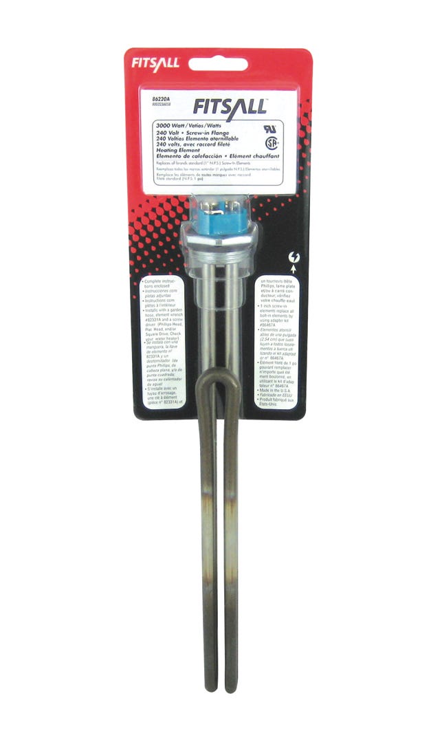 Screw-In Heating Element for 40-Gallon Electric Water Heaters, 10-3/4-in.